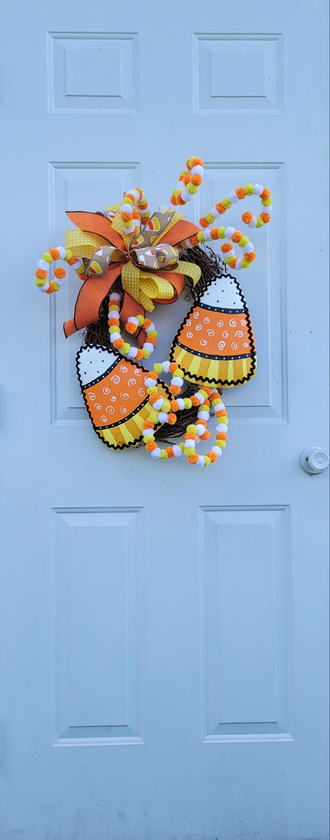 Candy Corn Wreath ~ Fall Home Décor