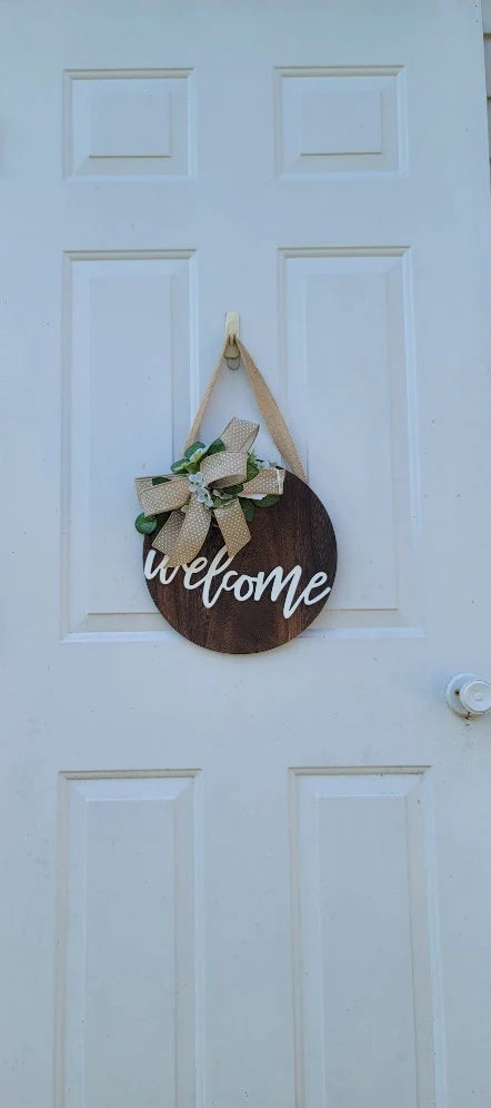 Welcome door sign