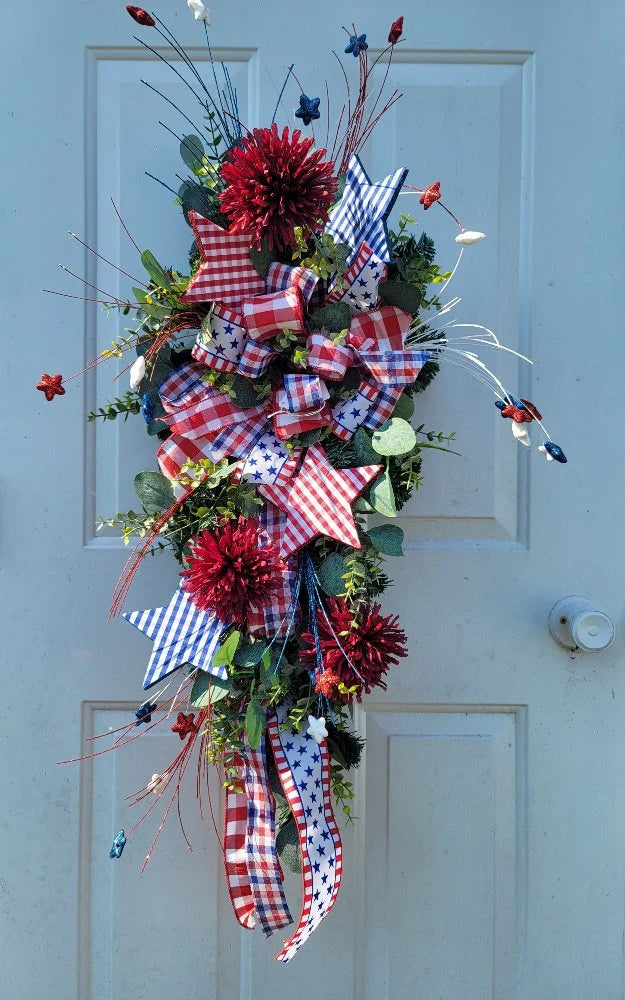 Patriotic swag/wreath ~ USA Home Décor