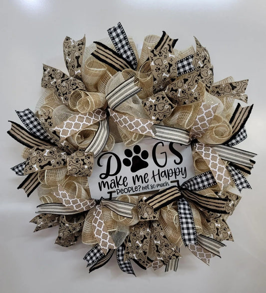 Dog wreath ~ Made on demand ~ Customizable