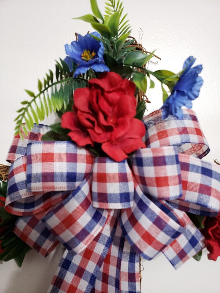 Patriotic Cross ~ Memorial ~ Wall/Door hanger