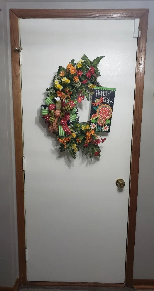 Floral Fall Welcome Wreath