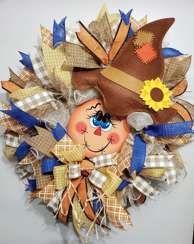 Fall Welcome Wreath ~ Scarecrow