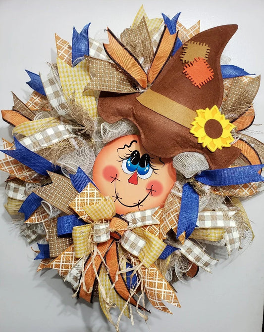 Fall Welcome Wreath ~ Scarecrow