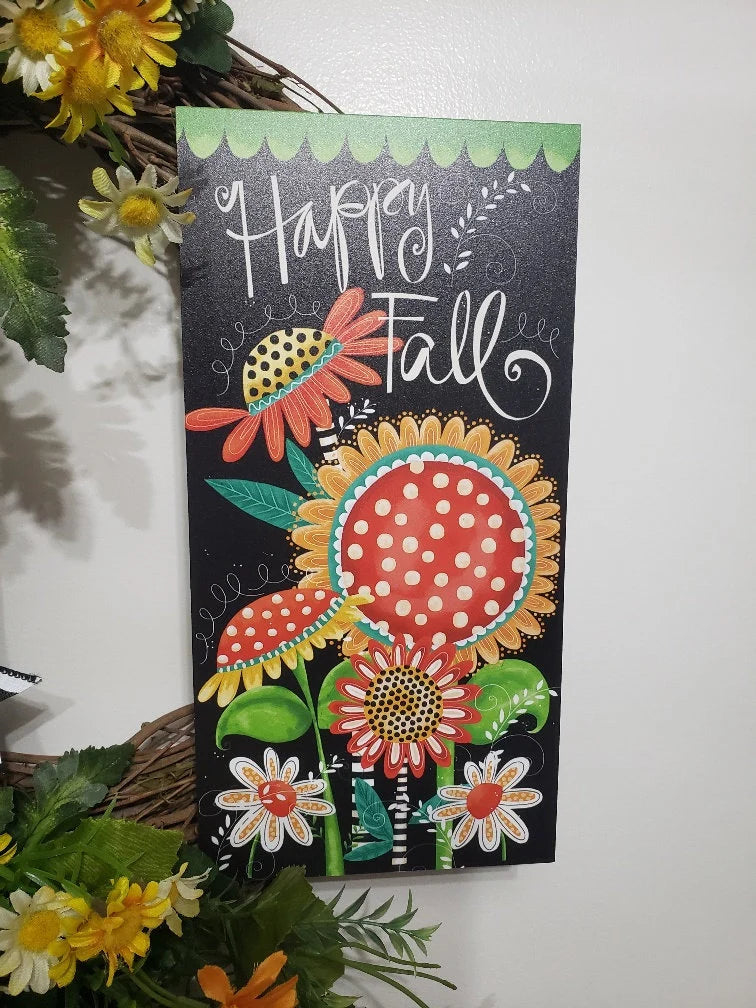 Floral Fall Welcome Wreath