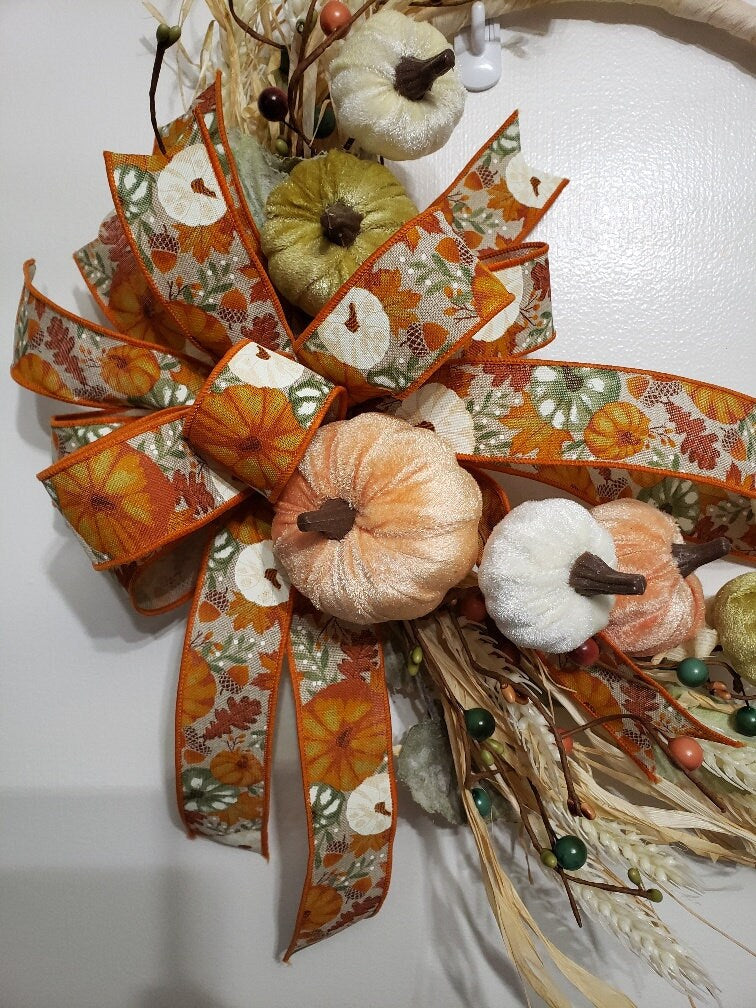 Pumpkin door hanger