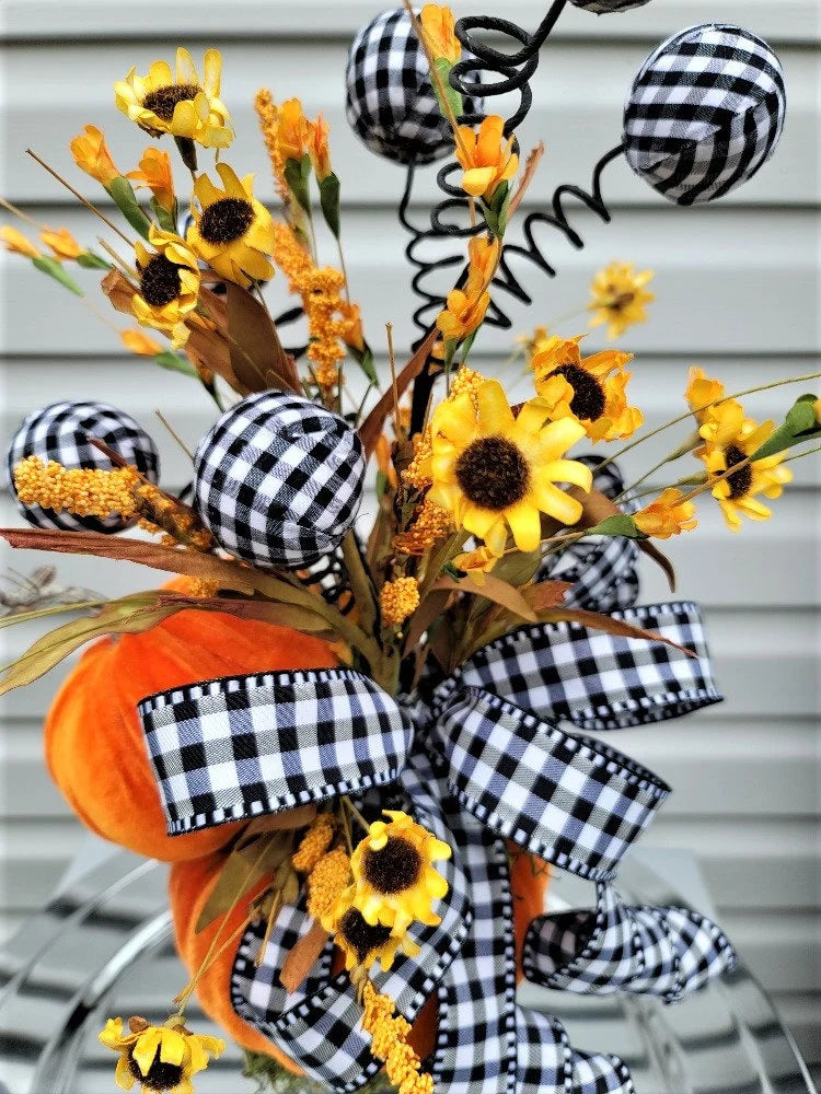 Pumpkin Floral Centerpiece ~Fall Home Décor