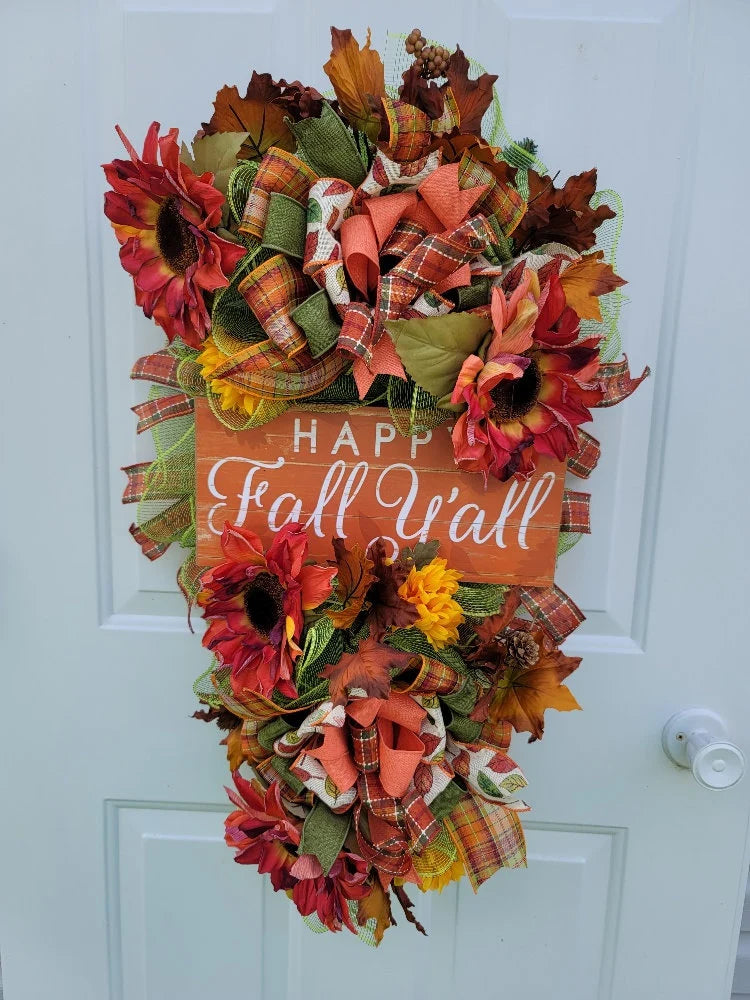 Fall Wreath/Swag ~ Happy Fall Y'All