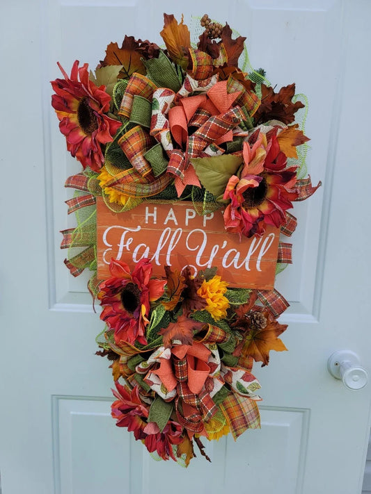 Fall Wreath/Swag ~ Happy Fall Y'All