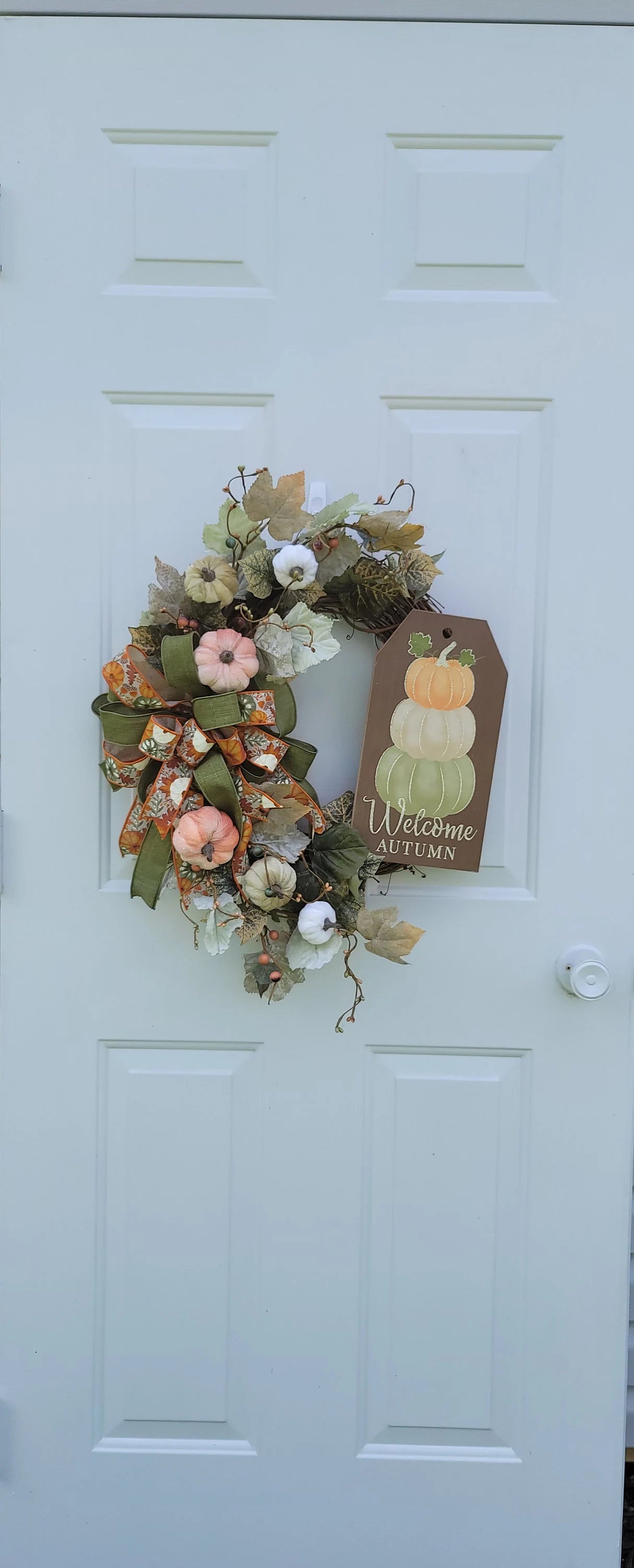 Fall Pumpkin Welcome Wreath