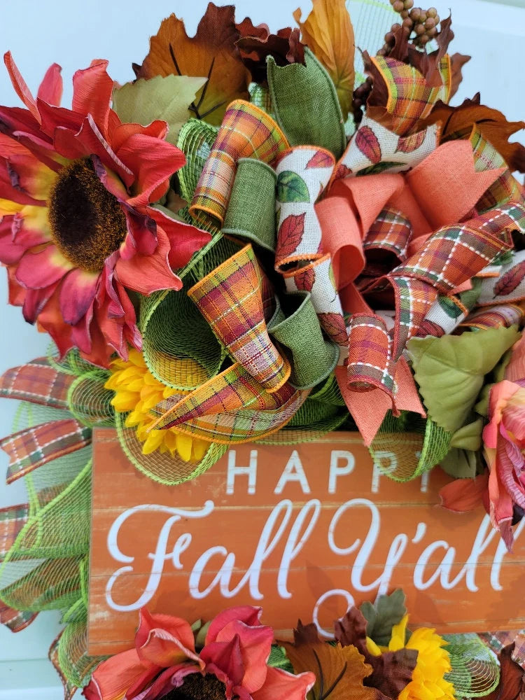 Fall Wreath/Swag ~ Happy Fall Y'All