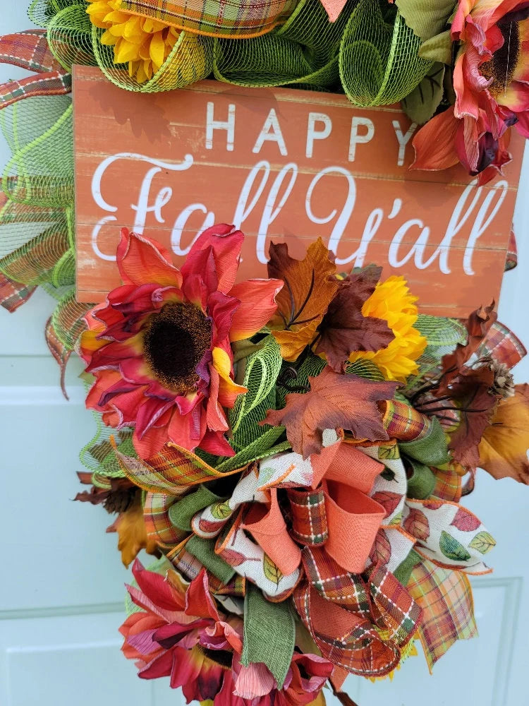 Fall Wreath/Swag ~ Happy Fall Y'All