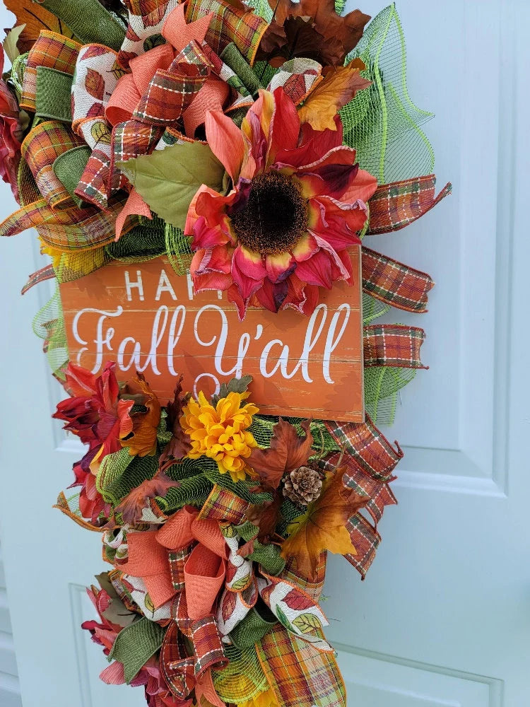 Fall Wreath/Swag ~ Happy Fall Y'All