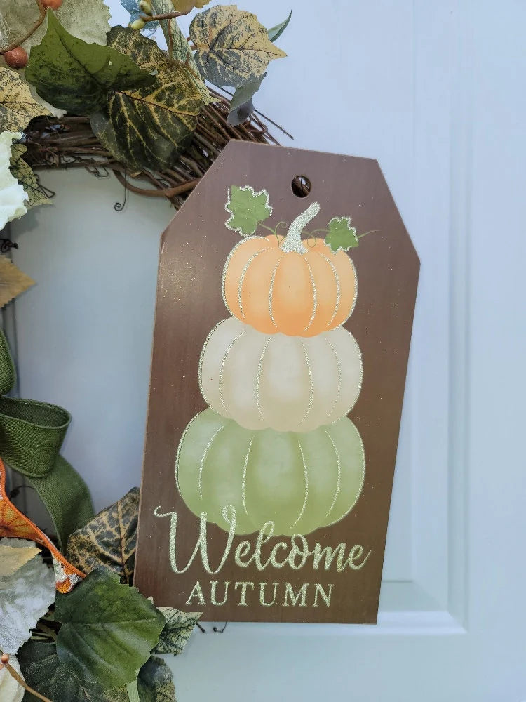 Fall Pumpkin Welcome Wreath
