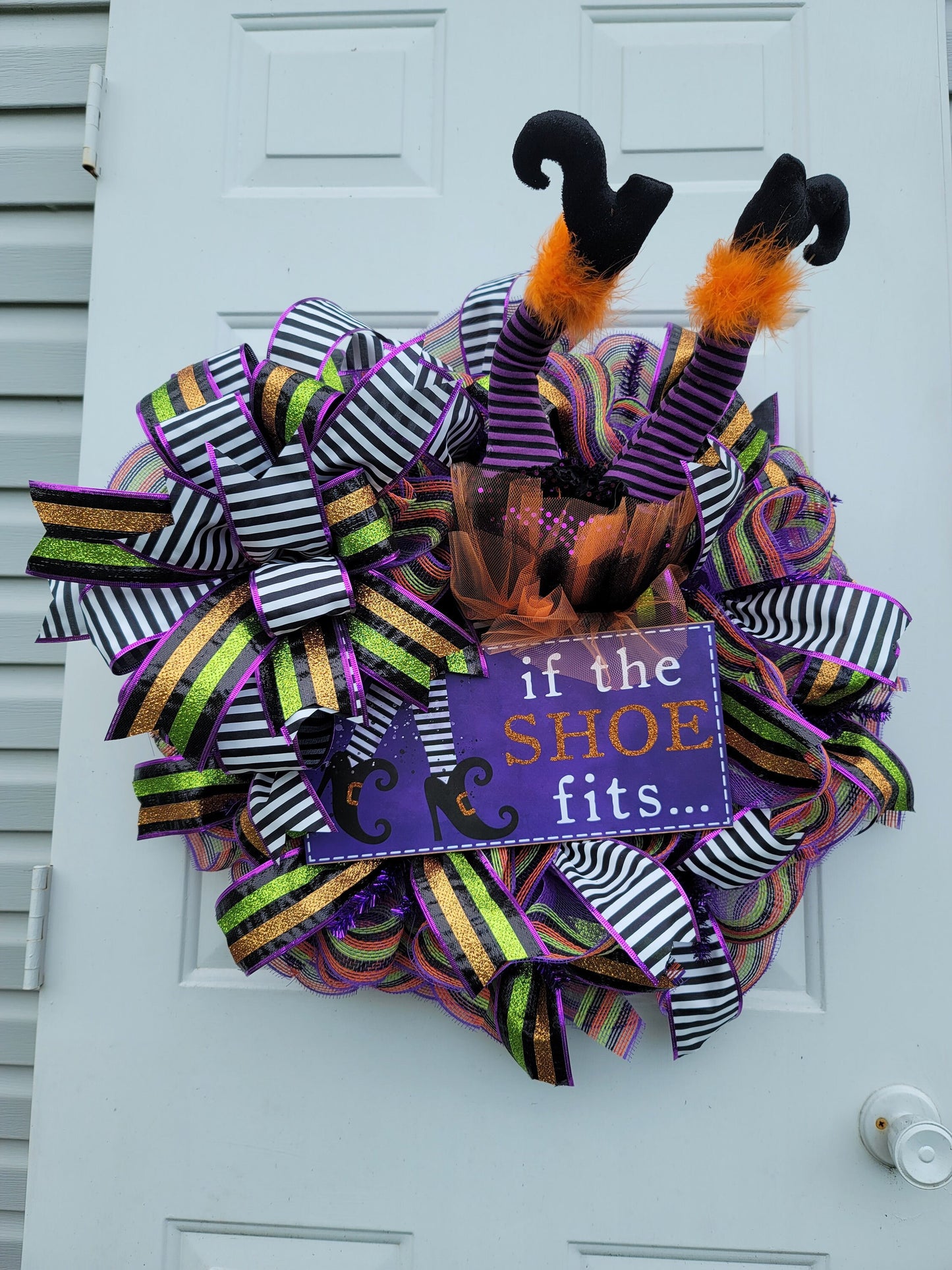 Halloween Wreath ~ Witch ~ If the Shoe Fits