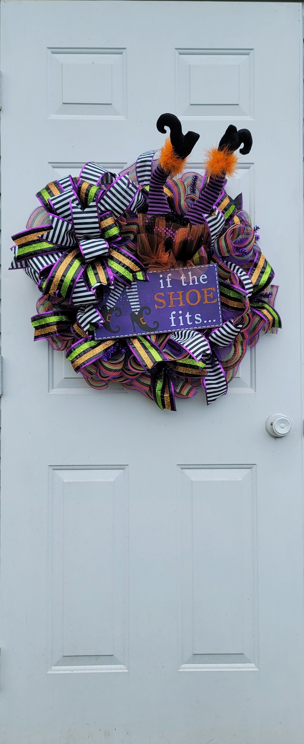 Halloween Wreath ~ Witch ~ If the Shoe Fits