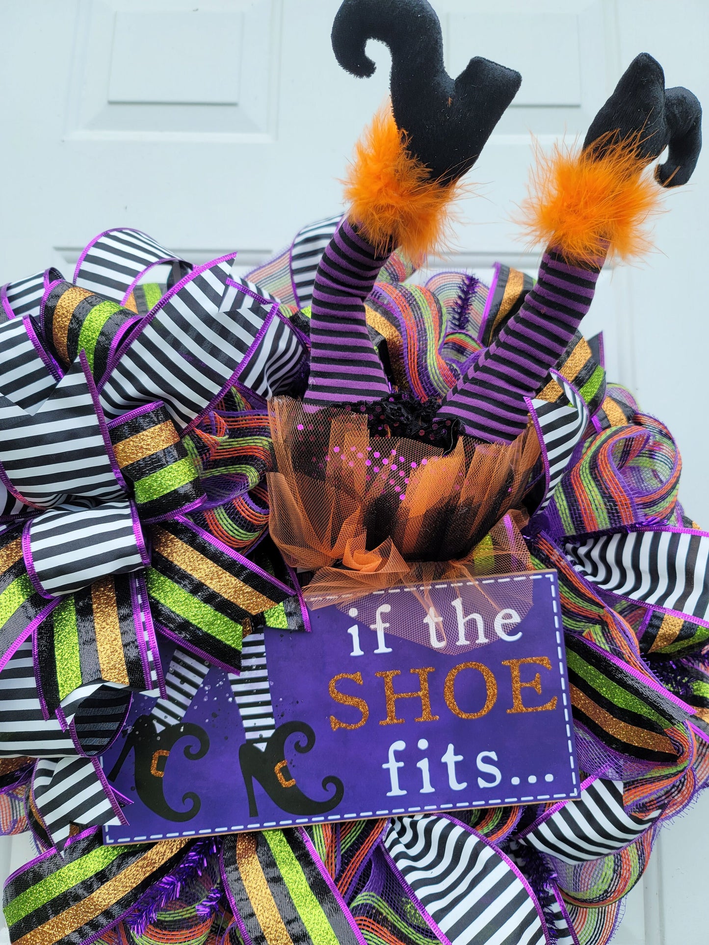 Halloween Wreath ~ Witch ~ If the Shoe Fits