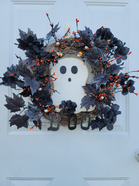 Halloween Wreath ~ Boo
