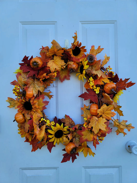 Fall Floral Welcome Wreath