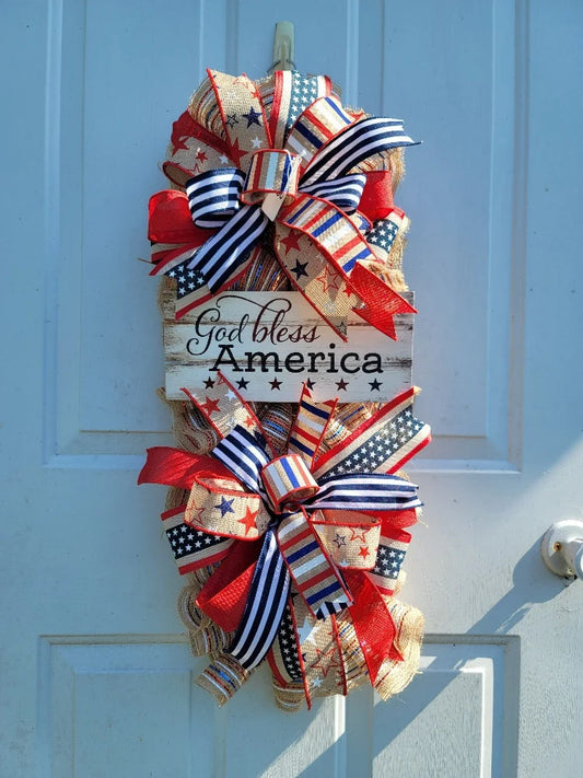Patriotic Swag/Wreath ~ God Bless America