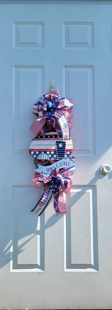 Patriotic Swag/Wreath ~ Camping in Style