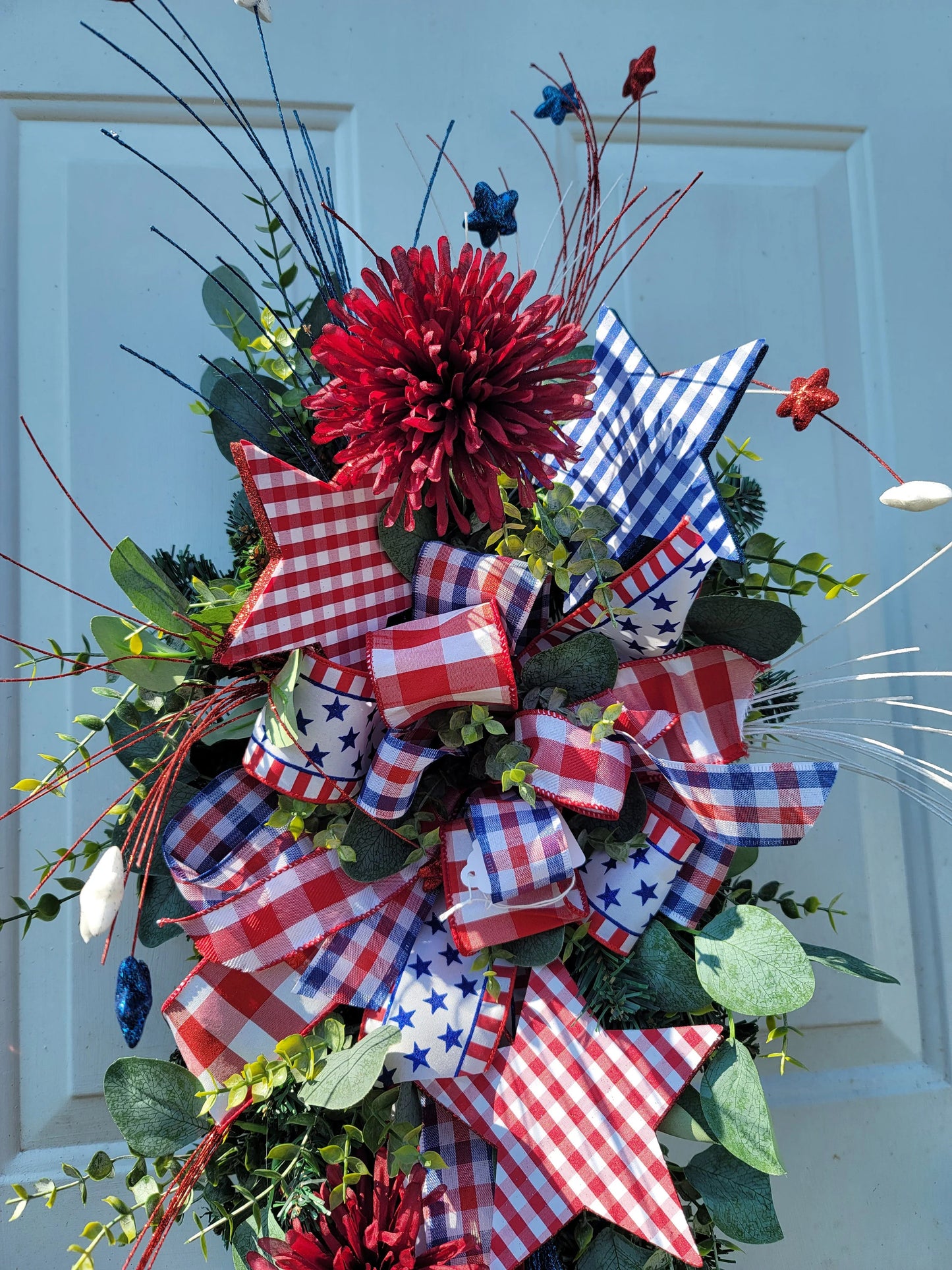Patriotic swag/wreath ~ USA Home Décor