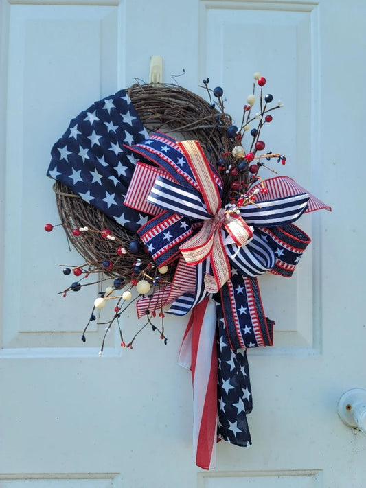 Patriotic Wreath ~ USA Home Décor