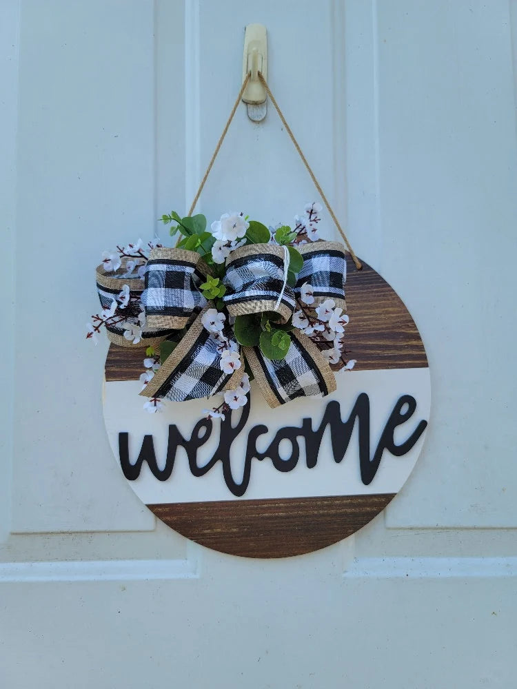Welcome door sign