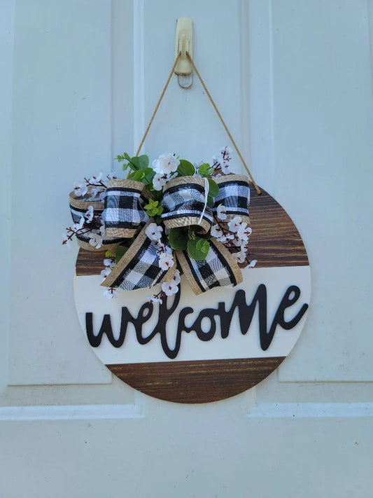 Welcome door sign