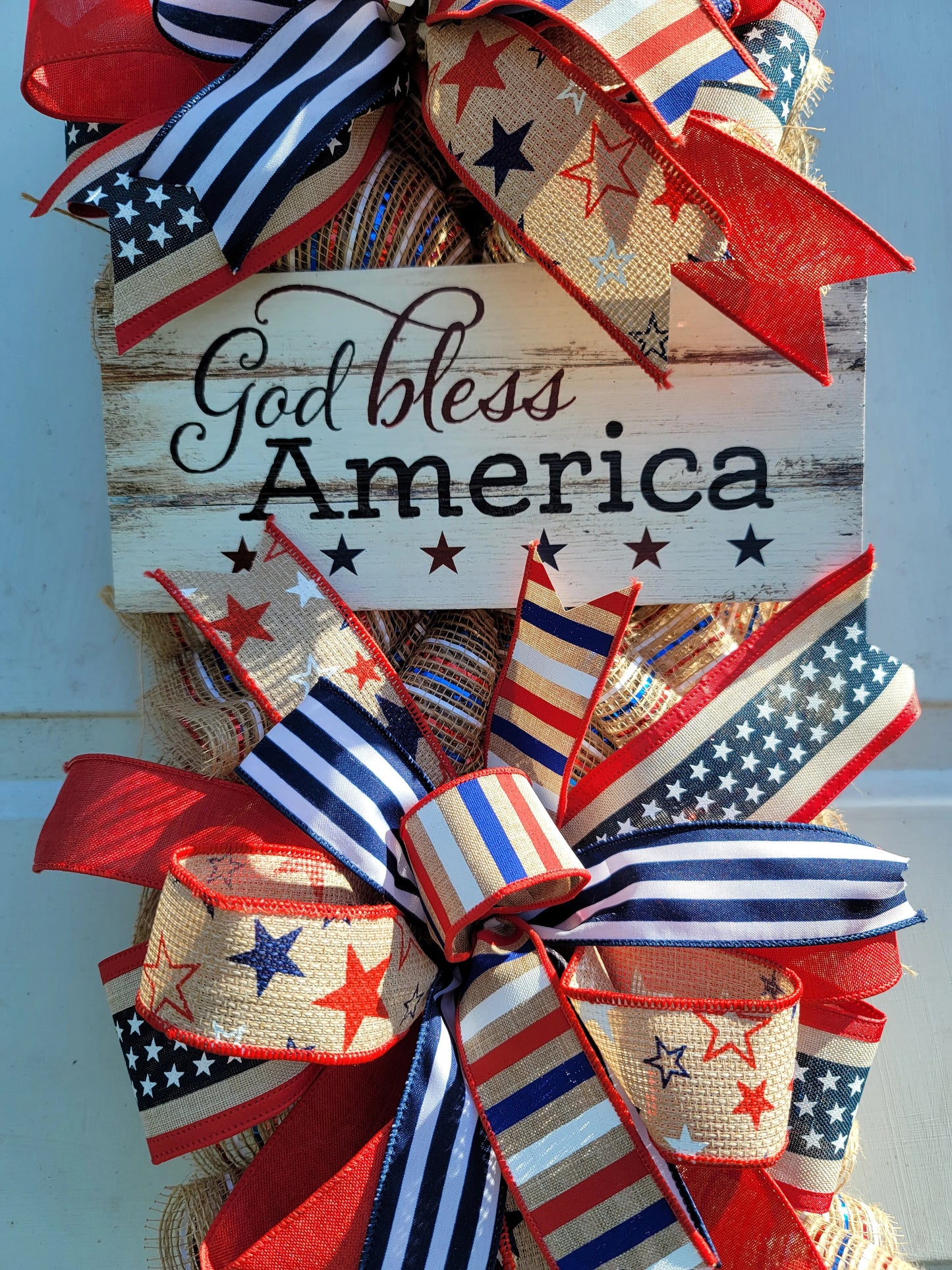 Patriotic Swag/Wreath ~ God Bless America