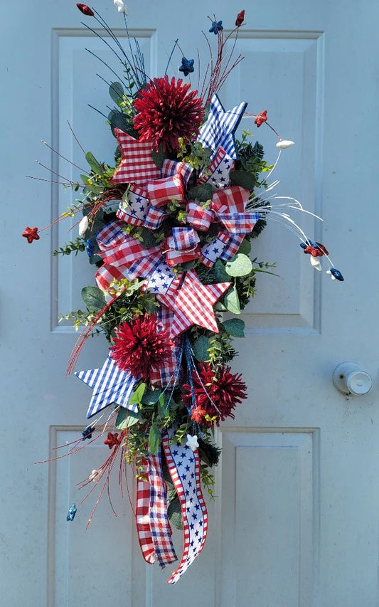 Patriotic swag/wreath ~ USA Home Décor