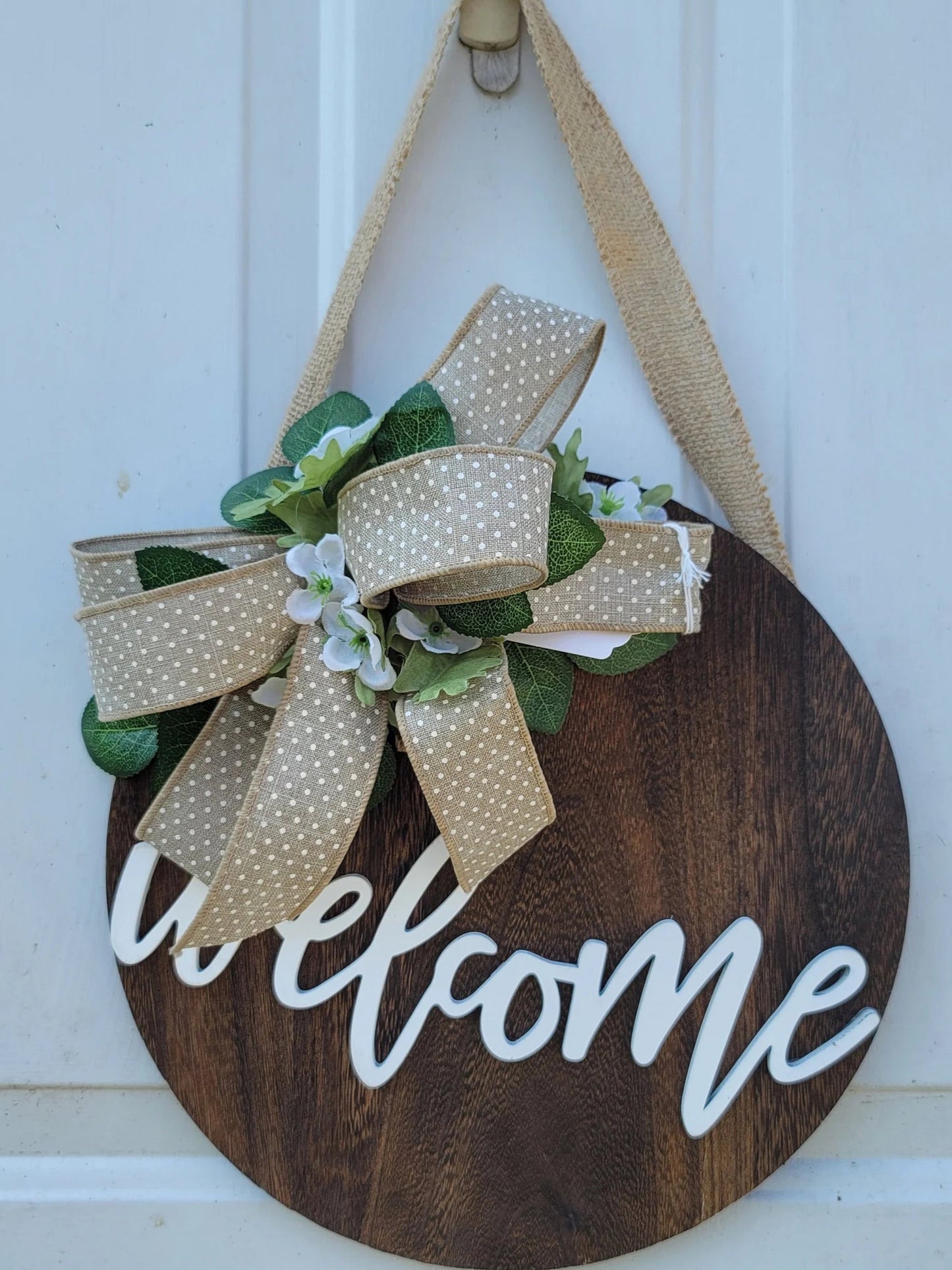 Welcome door sign