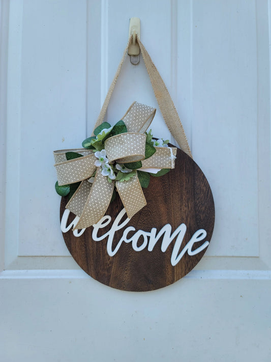 Welcome door sign
