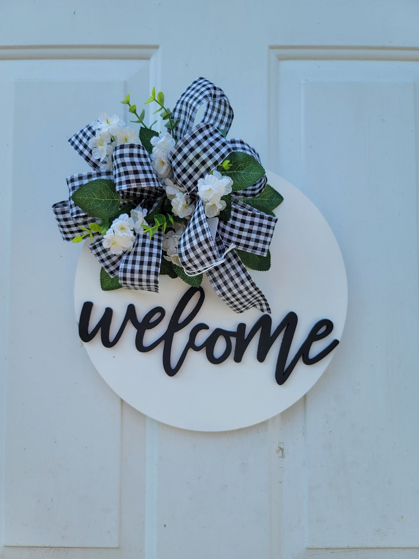 Welcome door sign