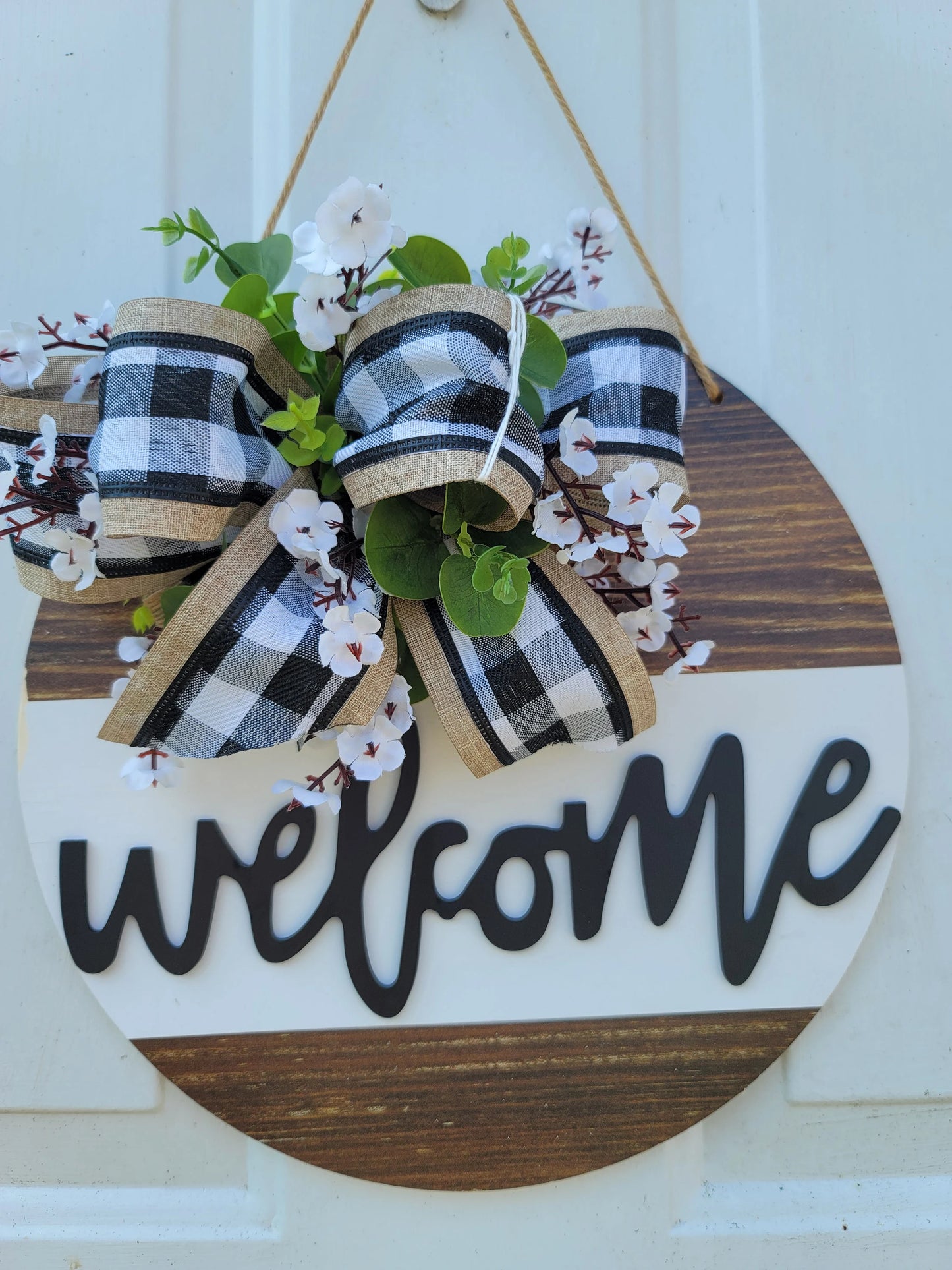 Welcome door sign