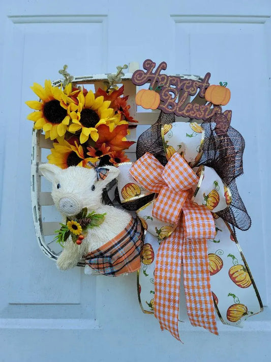 Fall Time Piggy wall/door hanger