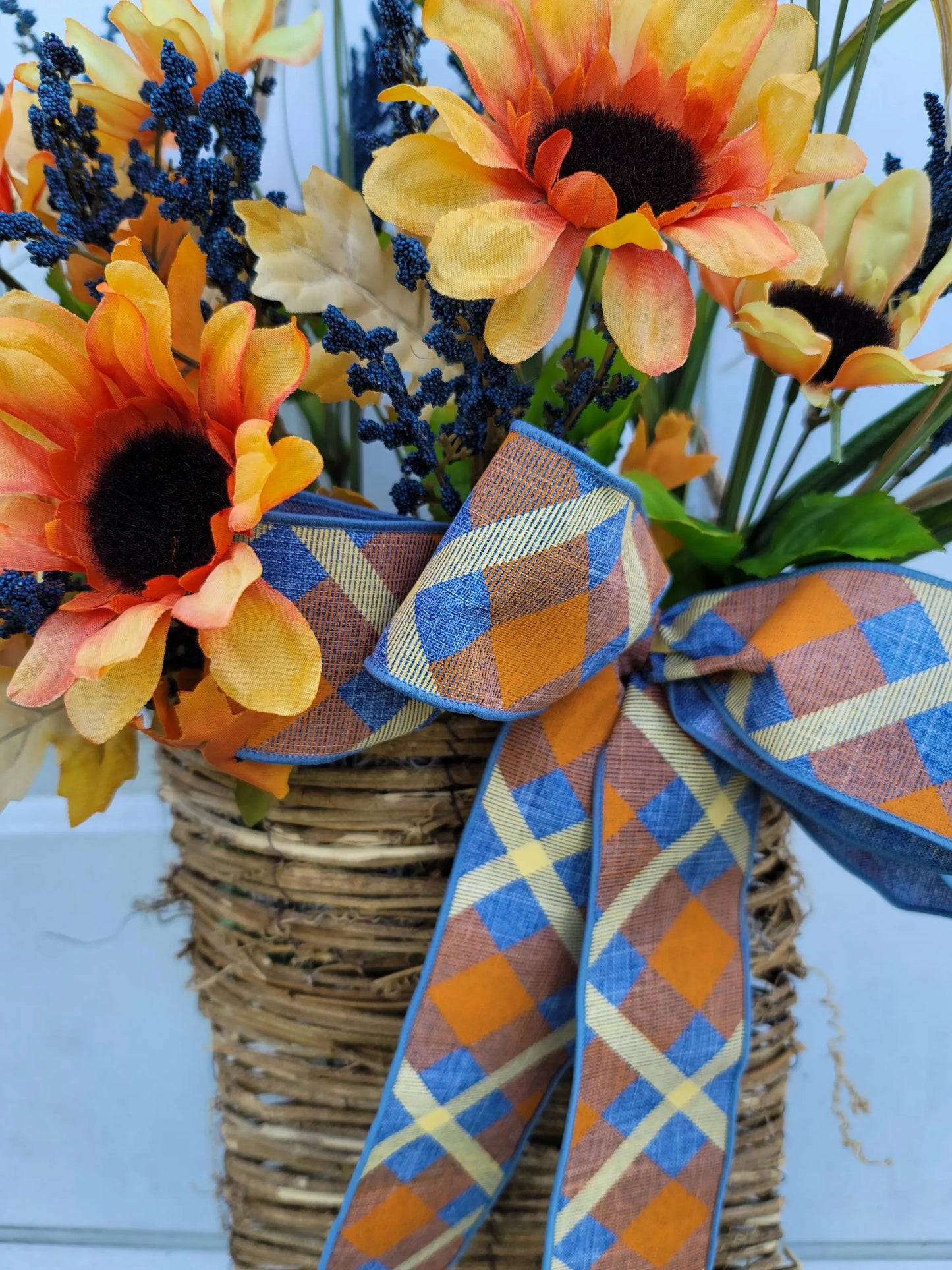Sunflower hanging basket