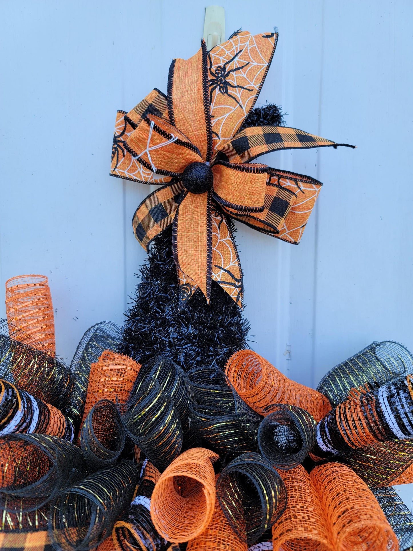 Witch Hat Wreath ~ Orange and Black