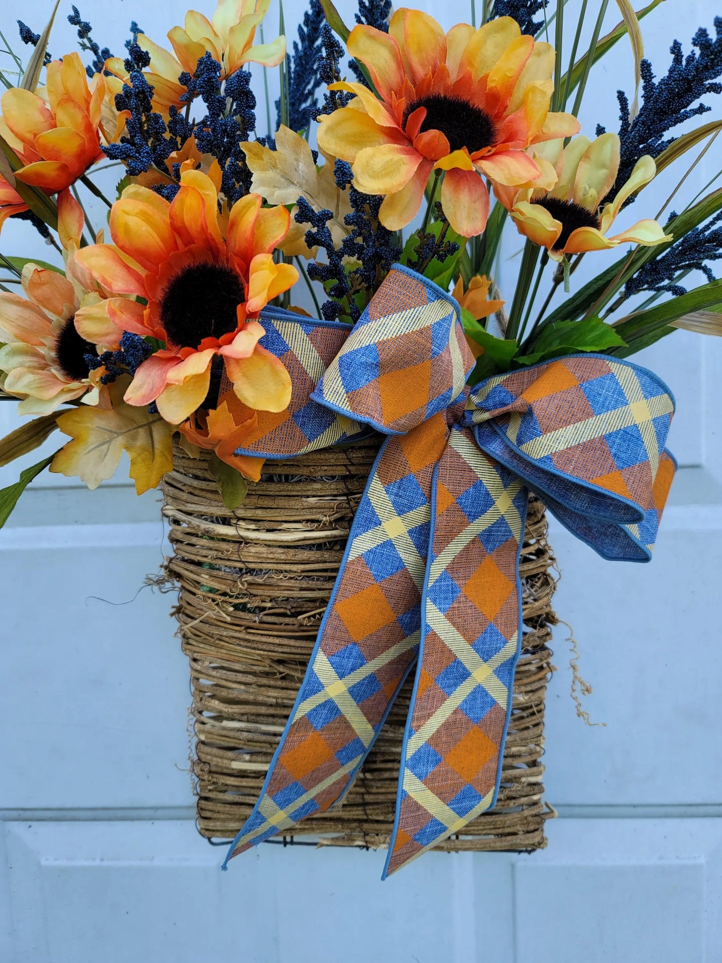 Sunflower hanging basket