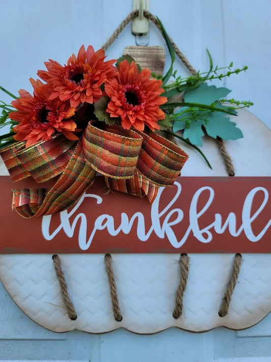 Pumpkin Sign ~ Thankful